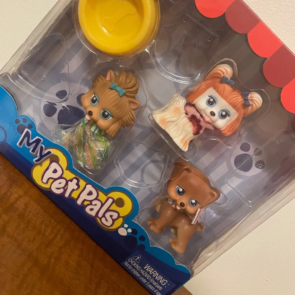 My Pet Pals Fancy Puppy Set Vintage Toys Dogs Puppies Set Rare Collectibles Blue